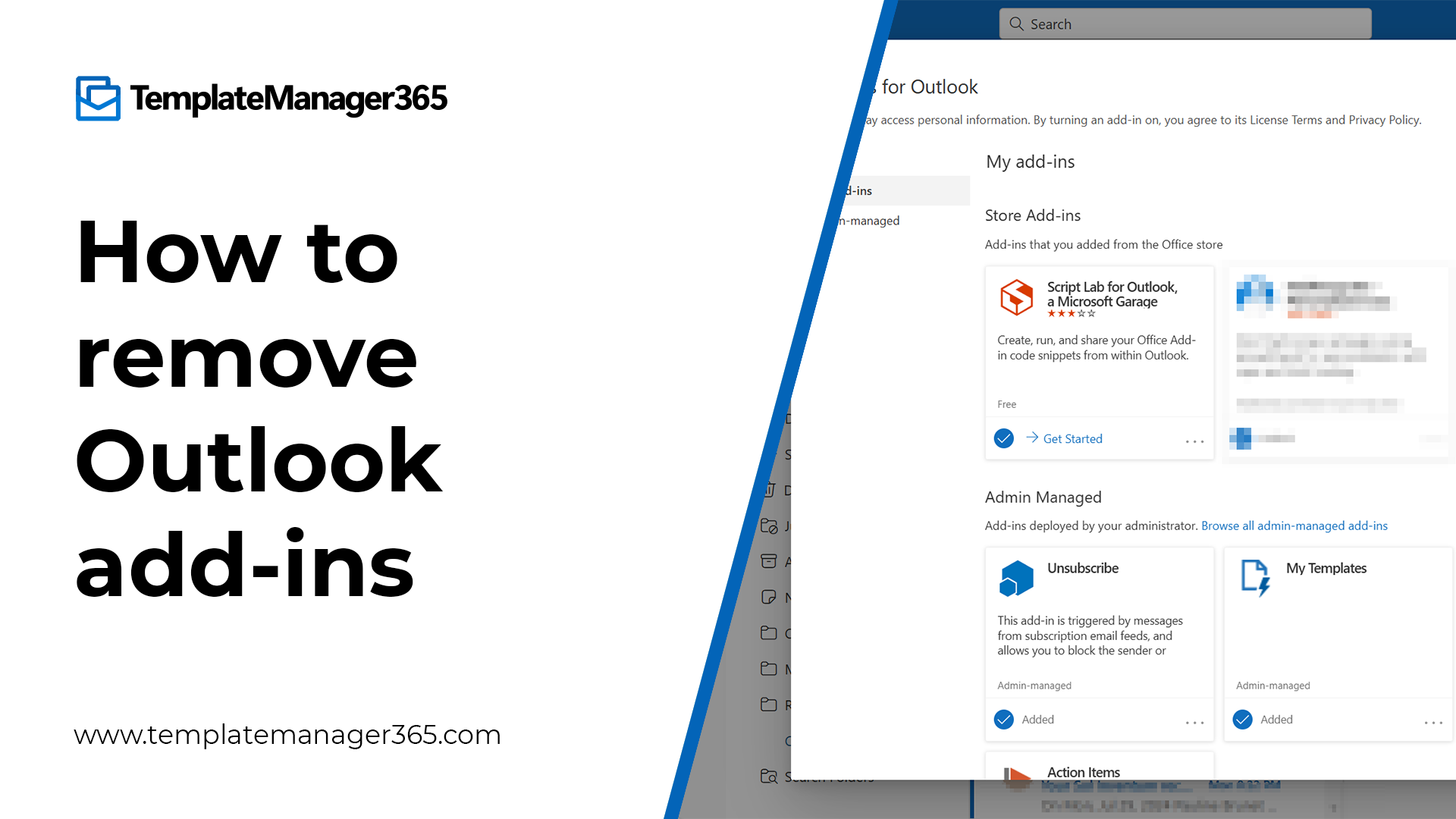 How to remove an Outlook add-in or plugin installed from AppSource